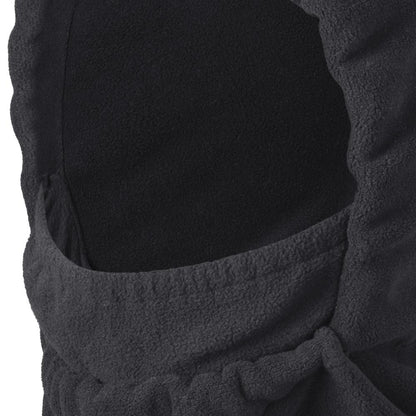 Single-Layer Micro Fleece Hood with Face Mask, Black, SZ: O/S