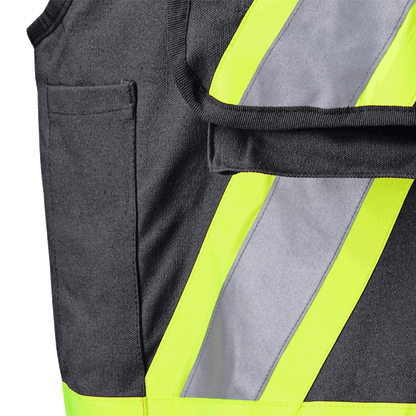 Gilets de sécurité en toile de coton, Noir, GR: 3XL
