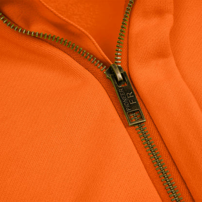 Flame Resistant Zip Style Heavyweight Cotton Safety Hoodie, Orange, SZ: 2XL