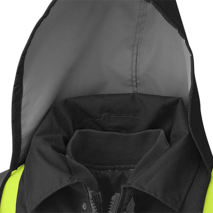 Parkas de sécurité imperméables haute visibilité 7 en 1, noir, SZ : 4XL