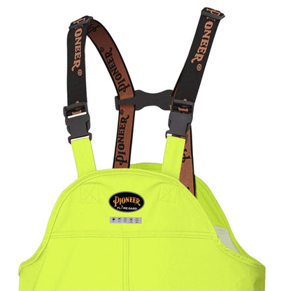 Flame Resistant Stretch Waterproof Bib Pants, Yellow, SZ: 3XL