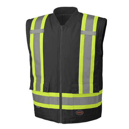 Parkas de sécurité imperméables haute visibilité 7 en 1, noir, SZ : 4XL