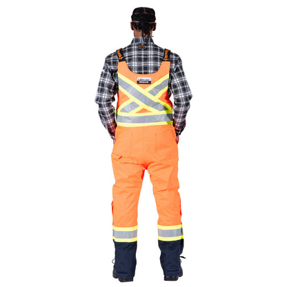 The Defender® Hi-Vis Anti-Static Safety Bib Pants, Orange, SZ: S