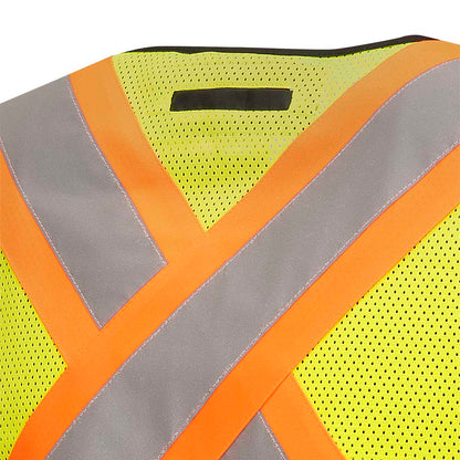 Gilets de sécurité détachable en mesh, CSA, Jaune, O/S