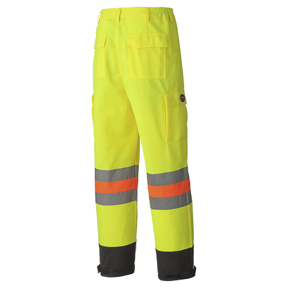 Pantalon de sécurité routière respirant haute visibilité, approuvé MTQ, jaune, SZ : 4XL