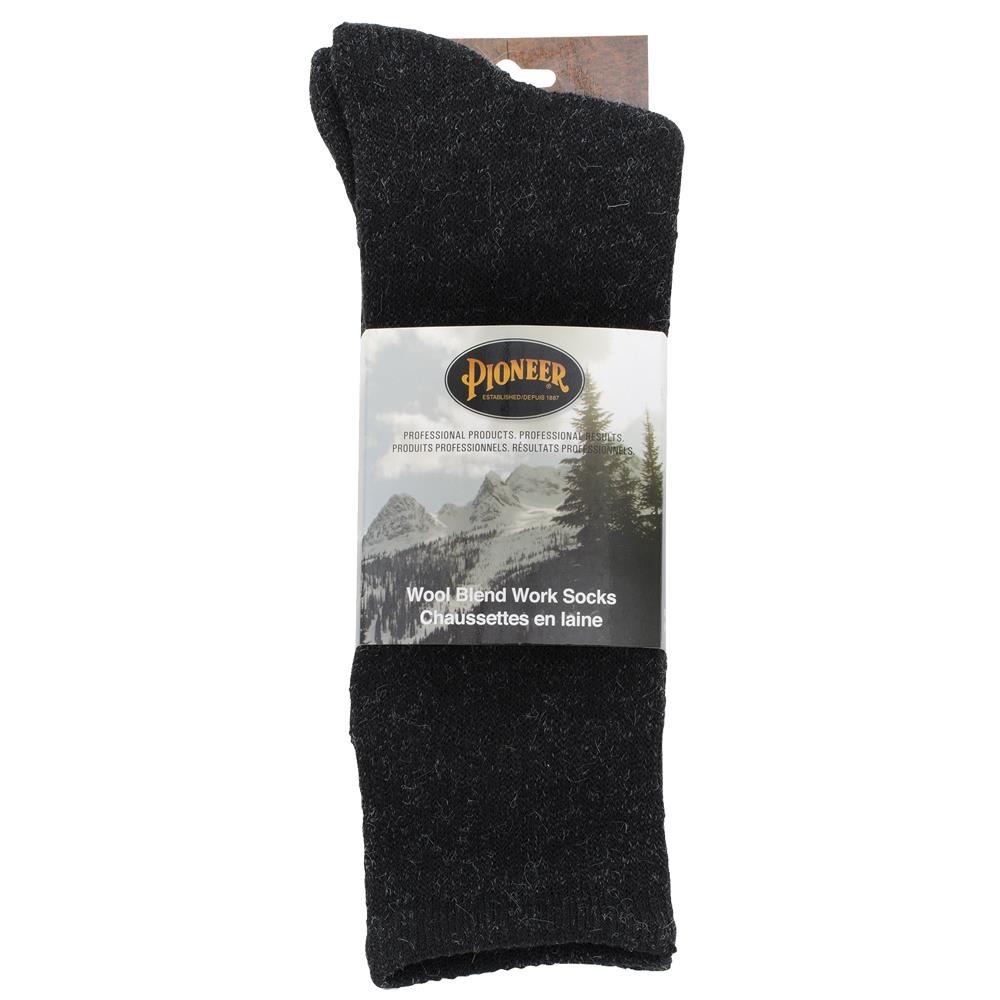 Chaussettes thermiques en laine mélangée, noires, SZ : O/S