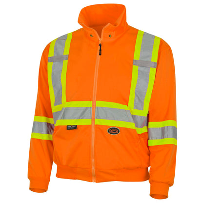 Hi-Viz Micro Fleece Zip Hoodie, Orange, SZ: 5XL