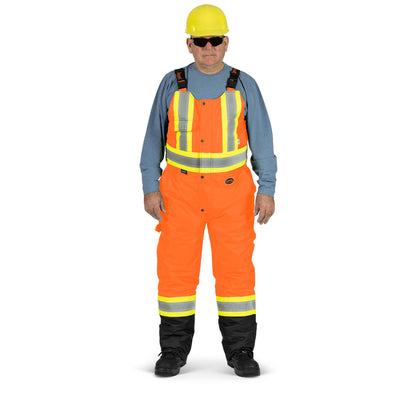 Salopette de sécurité matelassée imperméable haute visibilité, orange, SZ : XL