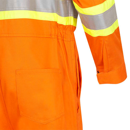 Combinaison de sécurité homologuée FR/ARC, 100 % coton, orange, taille : 64 grande taille