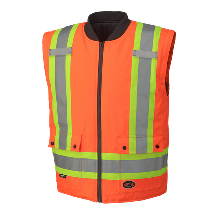 Parkas de sécurité imperméables haute visibilité 7 en 1, orange/noir, SZ : 3XL