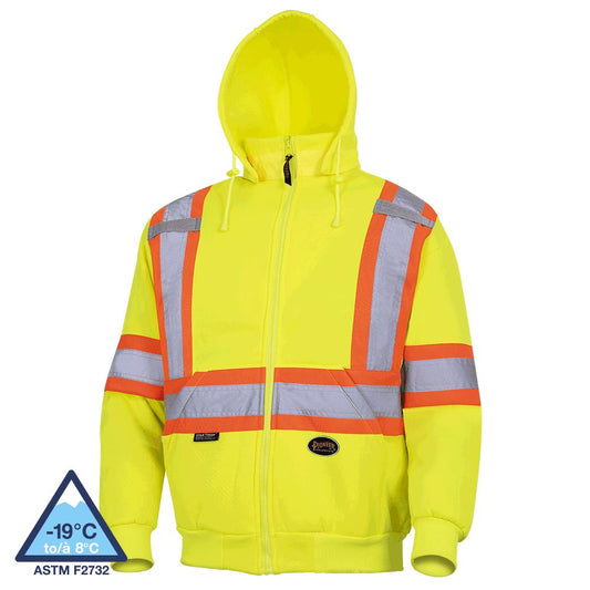 Chandail de sécurité à capuchon, molleton, jaune, GR: 2XL