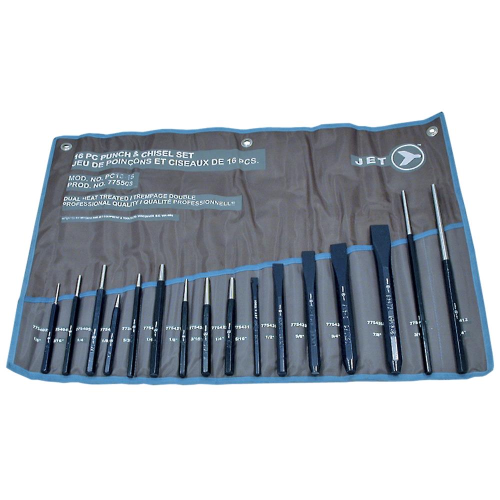 JET Jeu de 16 pcs poinçons et burins
