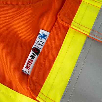 Combinaison de sécurité matelassée en coton ignifuge haute visibilité, orange, SZ : S