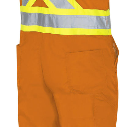 Salopette de sécurité en poly/coton, orange, taille : 42 grande taille