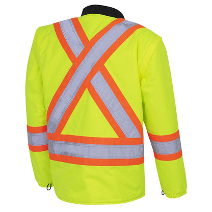 Parkas de sécurité imperméables haute visibilité 7 en 1, jaune/noir, SZ : 5XL
