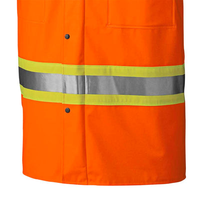 Flame Resistant Stretch Long Waterproof Coat, Orange, SZ: XL
