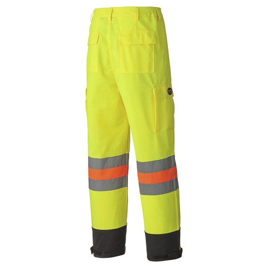 Pantalon de sécurité routière respirant haute visibilité, approuvé MTQ, jaune, SZ : M
