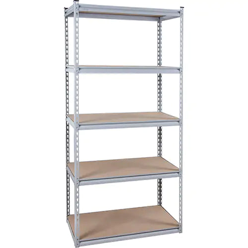 Heavy-Duty Shelving, Steel, Boltless, 1200 lbs. Capacity, 48" W x 72" H x 18" D