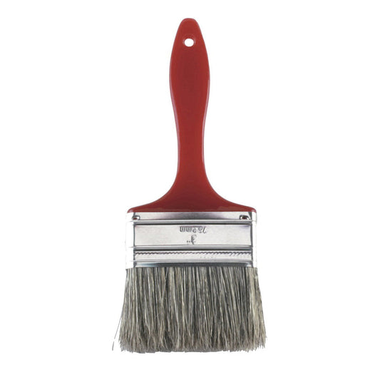 Economy Go Bulk Flat Oil Paint Brush, 4 in China Bristle Brush, Plastic Handle, Oil Based