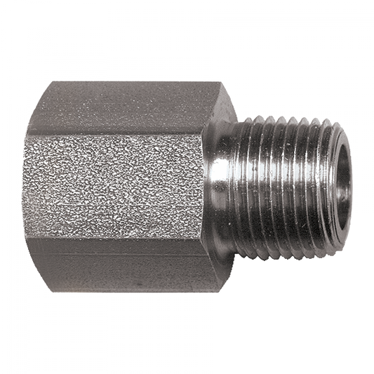 Female To Male Reducer, Steel, 1/8 Female Pipe X 1/8 Male Pipe