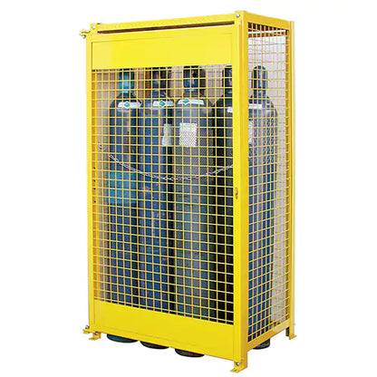 Armoires pour bouteilles de gaz, capacité de 10 bouteilles, 44 po l. x 30 po P. x 74 po H., jaune