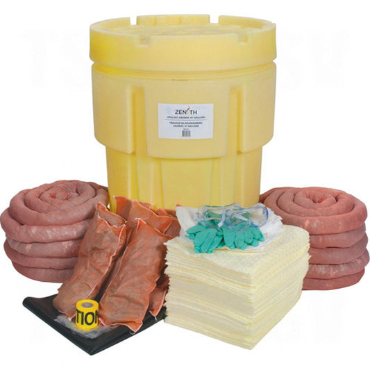 Kit de déversement de matières dangereuses, Hazmat, fût, capacité d'absorption de 95 gal US