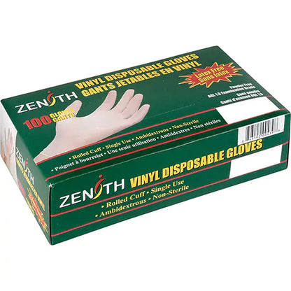 Vinyl Disposable Gloves, Powder-Free, White, XL, 100/BOX