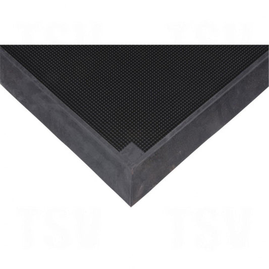 Tapis désinfectant pour les pieds, caoutchouc, 2-2/3' L x 3-1/4' L x 2-1/2" d'épaisseur, noir