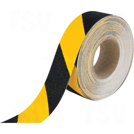 Ruban antidérapant, 2 po x 60 pi, noir et jaune