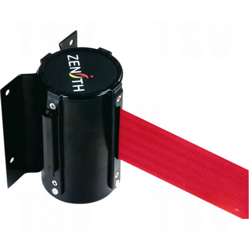 Wall Mount Barrier, Steel, Screw Mount, 12', Red Tape