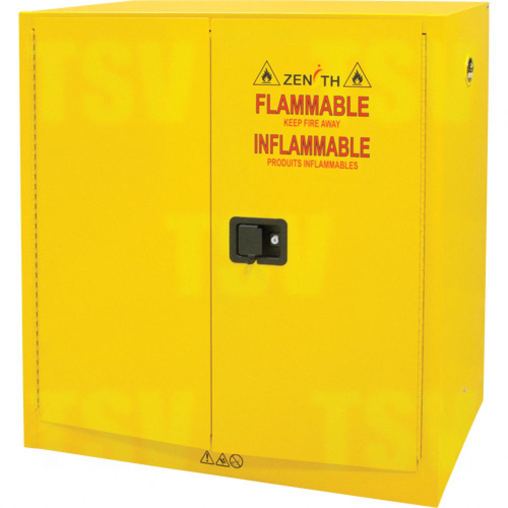 Flammable Storage Cabinet, 30 gal., 2 Door, 43" W x 44" H x 18" D