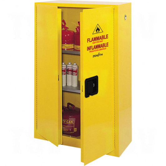 Flammable Storage Cabinet, 45 gal., 2 Door, 43" W x 65" H x 18" D