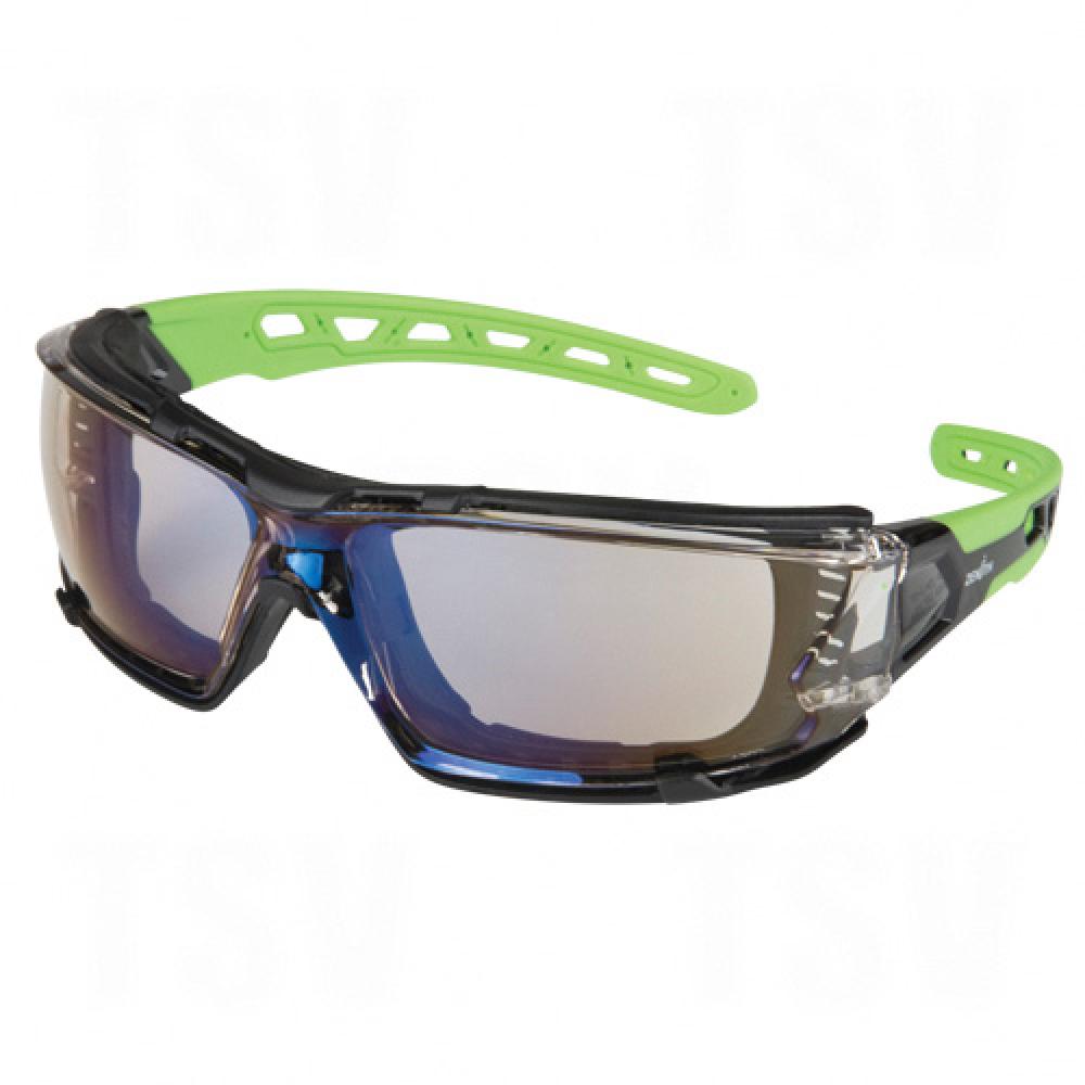Lunettes de sécurité série Z2500 avec joint en mousse, verres miroir intérieur/extérieur, anti-rayures, ANSI Z87+/conforme/dépasse la norme CSA Z94.3