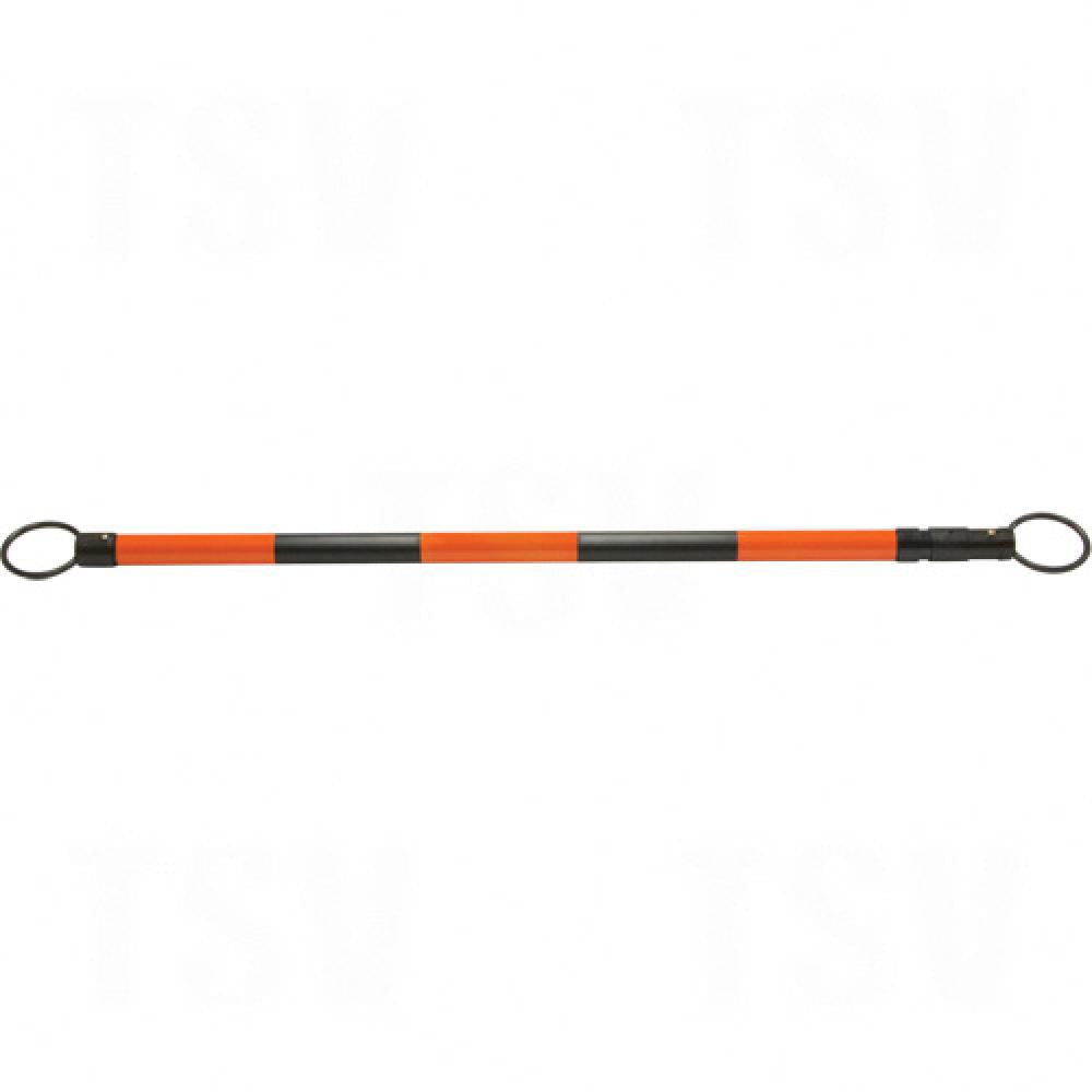 Barre conique rétractable, longueur étendue de 7 pi 5 po, noir/orange