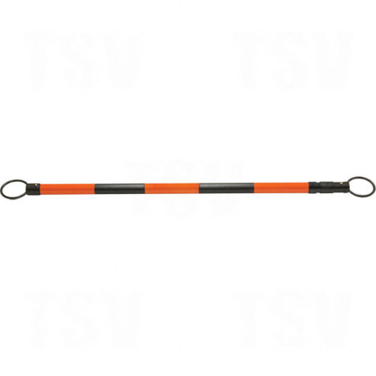 Barre conique rétractable, longueur étendue de 7 pi 5 po, noir/orange