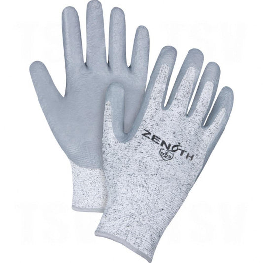Seamless Stretch Cut-Resistant Gloves, Size Small/7, 13 Gauge, Nitrile Coated, HPPE Shell, ANSI/ISEA 105 Level 2/EN 388 Level 3