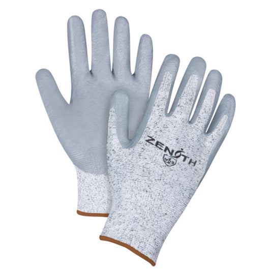 Seamless Stretch Cut-Resistant Gloves, Size Large/9, 13 Gauge, Nitrile Coated, HPPE Shell, ANSI/ISEA 105 Level 2/EN 388 Level 3