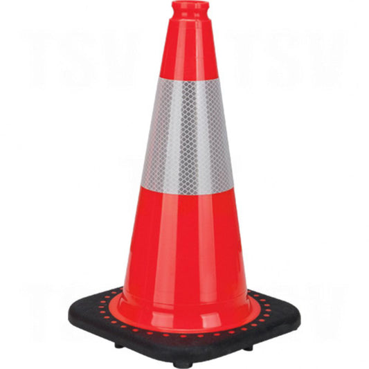 Cône de signalisation de qualité supérieure, 18 po, orange, collier(s) réfléchissant(s) de 6 po