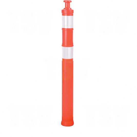 Poteau délinéateur haut de gamme sans base, 42 po H, orange