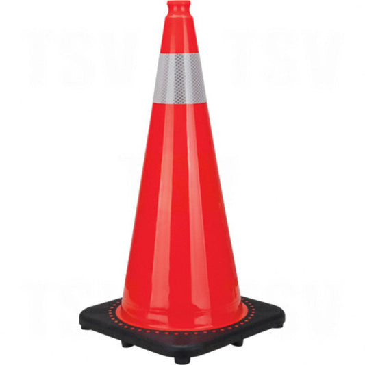 Cône de signalisation de qualité supérieure, 28 po, orange, collier(s) réfléchissant(s) de 4 po