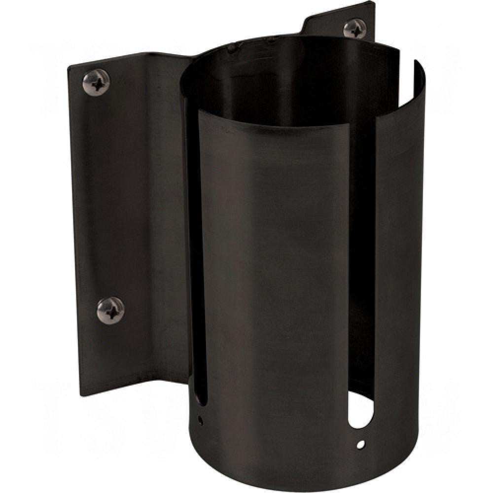 Wall Mounts for Build-Your-Own Crowd Control Barriers, Black, Steel, Screw Mount
