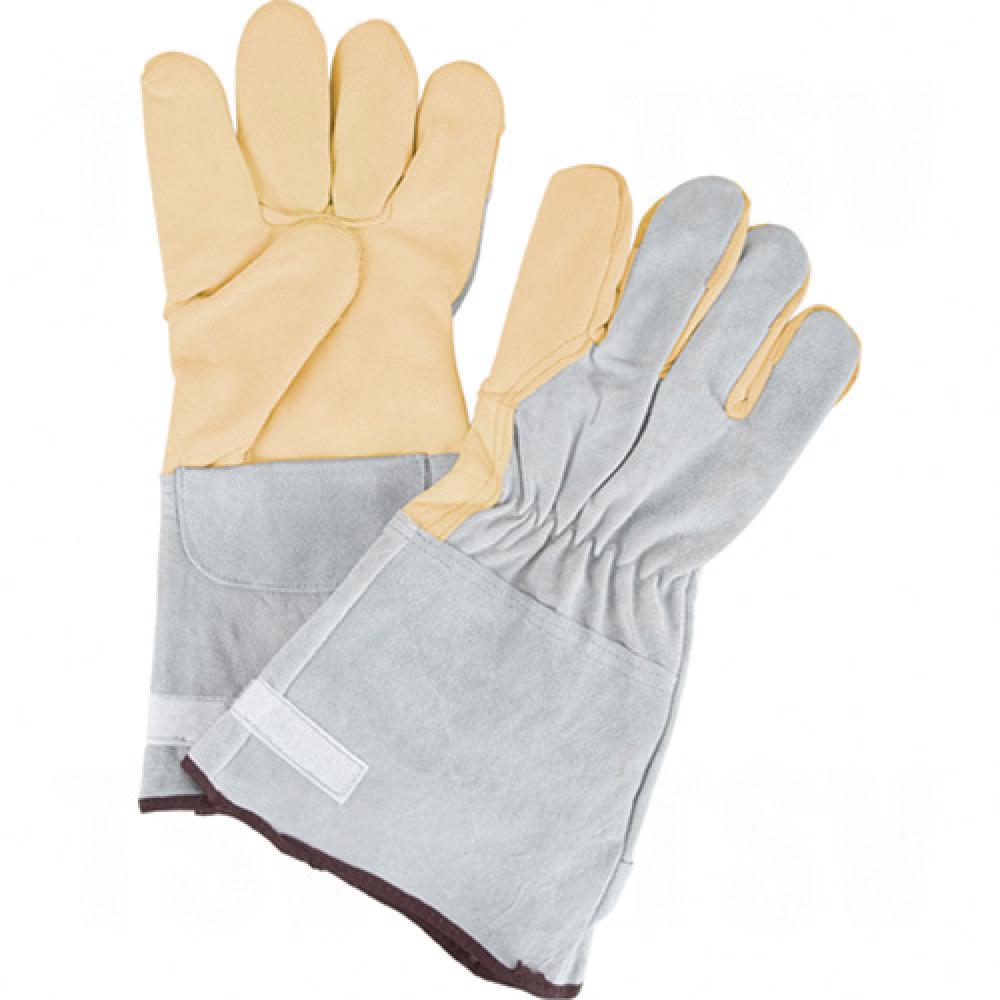 Gants de travail standard à poignet ajusté, taille XL, paume en cuir de vachette pleine fleur