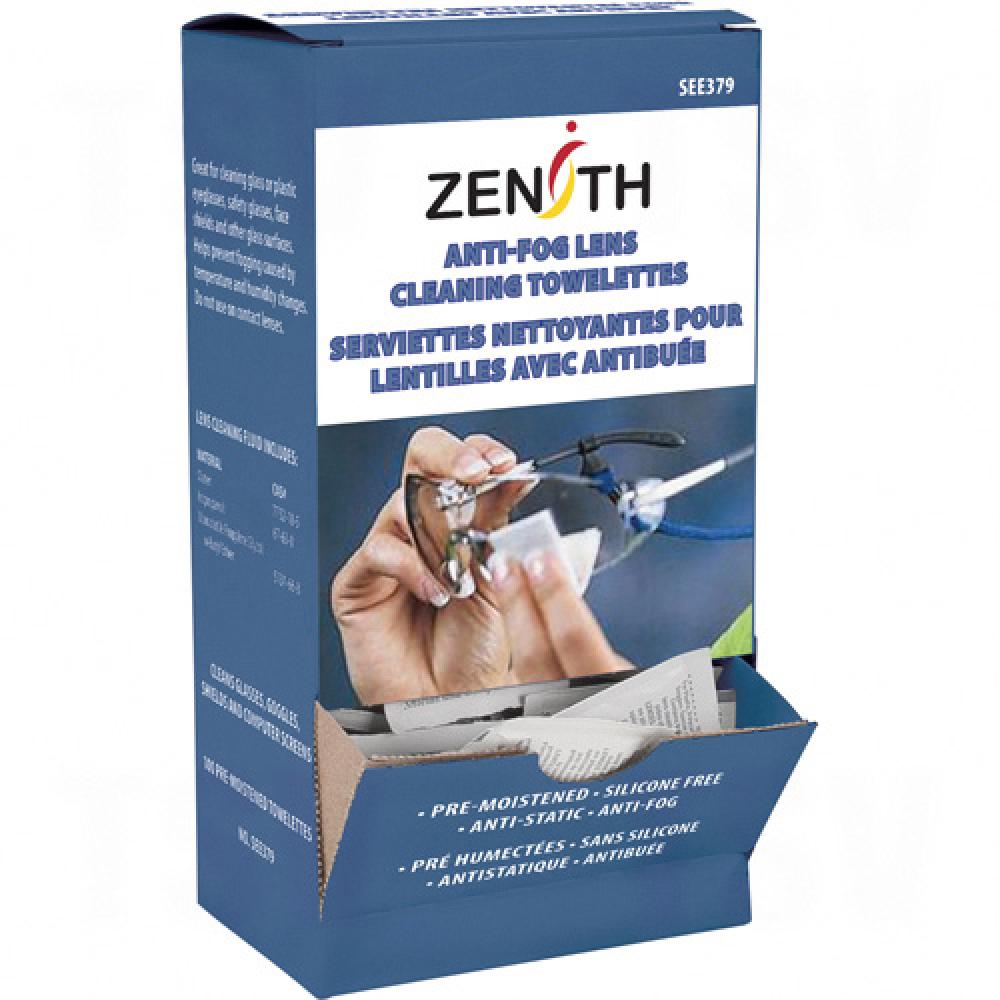 Lingettes nettoyantes pour lentilles, 5" x 8", 100/bte