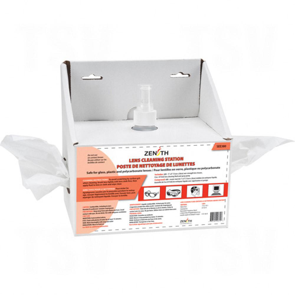 Station de nettoyage de lentilles jetable, carton, 8" L x 4" P x 8" H