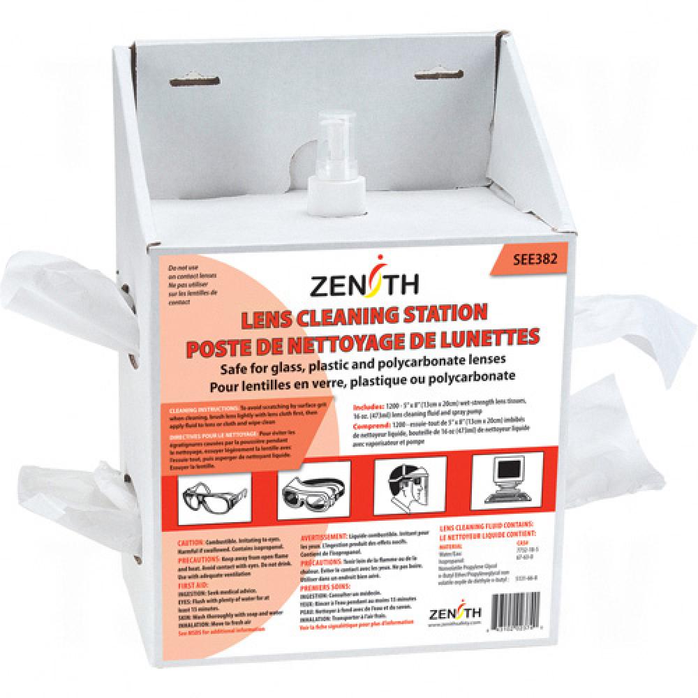Station de nettoyage de lentilles jetable, carton, 8" L x 5" P x 12-1/2" H