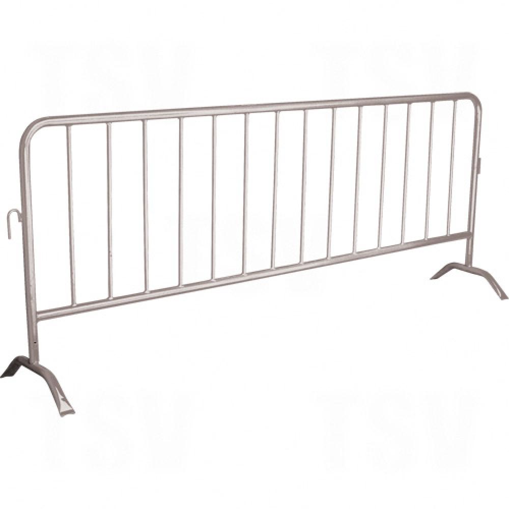 Barrière portative, emboîtable, 102" L x 40" H, argent