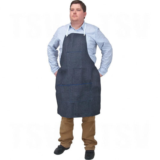 Tablier, coton, 38" L x 28" l, bleu