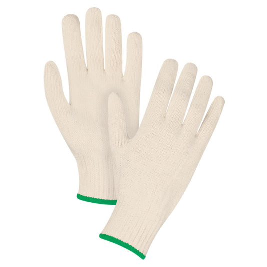 Standard-Duty String Knit Gloves, Poly/Cotton, 7 Gauge, Medium