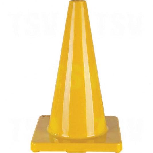 Cône de signalisation coloré, 18 po, jaune