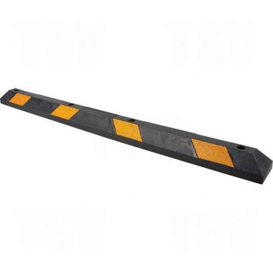 Bordure de stationnement en caoutchouc, 6 pi de long, noir/jaune